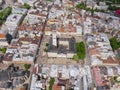 Top View on Lviv city center aerial view at Summertime midday, Western Ukraine Royalty Free Stock Photo