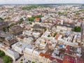 Top View on Lviv city center aerial view at Summertime midday, Western Ukraine Royalty Free Stock Photo