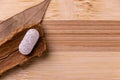 Top view macro shot of herbal pills and tablets arranged with spices on a red stone. Unani medicines concept Royalty Free Stock Photo