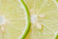 Top view Macro shot limes slices Royalty Free Stock Photo