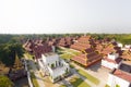 Top view of the Mandalay Palace built in 1875 by the King Mindon as seen from the watchtower