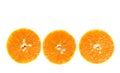 Top view mandarin slice on white background.food concep Royalty Free Stock Photo