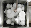 Top view many dirty dishes in kitchen sink Royalty Free Stock Photo