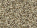 Top view of many ww2 Serbian dinars Royalty Free Stock Photo