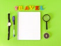 Planning a trip or adventure. dollars money background.Financial concept.Travel planning dreams.