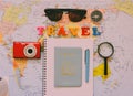 Planning a trip or adventure. dollars money background.Financial concept.Travel planning dreams.