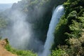 Top view of Marmore waterfall