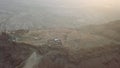 Top view masada shot in the desert Royalty Free Stock Photo