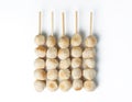 Top view of meat ball on white background