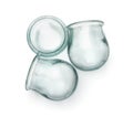 Top view of medical cupping glass
