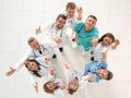 top view. medical team standing in a circle Royalty Free Stock Photo