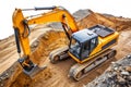 Top View of Medium-Sized Excavator Royalty Free Stock Photo