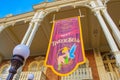 Top view of Meet Tinkerbell sign in Magic Kingdom  at Walt Disney World . Royalty Free Stock Photo