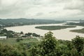 Top view of Mekong river at Chiang Saen city