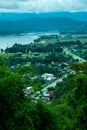 Top view of Mekong river at Chiang Saen city