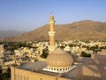 Top view of the minaret of the Great Mosque of Nizwa, Oman Royalty Free Stock Photo
