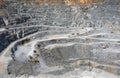 Top view of mining quarry. Giant open pit. Royalty Free Stock Photo