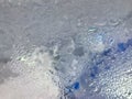 Top view of Mirror glass the dump ice bucket with water steam bubble drop wet condensation Royalty Free Stock Photo