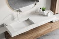 Top view of white bathroom sink Royalty Free Stock Photo