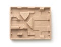 Top view of molded pulp packaging tray Royalty Free Stock Photo