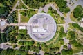 Top View of Montreal Biosphere at Parc Jean-Drapeau in Montreal, Quebec, Canada Royalty Free Stock Photo