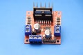 Top view of Motor driver which is interface between motor and control circuits used to make electronic projects. Driver for