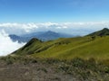 Top view of Mount Merbabu in Central Java, Indonesia Royalty Free Stock Photo
