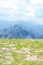 Top view of the mountain ridge