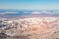Top view mountain skyline, Iceland winter season