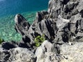 Top view from the mountains and the sea, sunny day at ElNido, Philippine Royalty Free Stock Photo