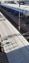 A top view of Mumbai local train and platform India