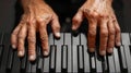 A Music Composer\'s Hands Playing Piano Royalty Free Stock Photo