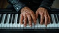 A Music Composer\'s Hands Playing Piano Royalty Free Stock Photo