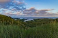 Top view of Nacula island at sunset