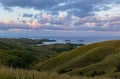 Top view of Nacula island at sunset