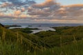 Top view of Nacula island at sunset