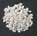 Top view of natural crushed marble chips Royalty Free Stock Photo