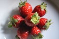 Top view of Natural red strawberry close up image Royalty Free Stock Photo