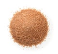 Top view of natural unrefined granulated brown sugar Royalty Free Stock Photo