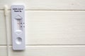 Top view of negative Covid-19 home self-test. Top view with copy space Royalty Free Stock Photo
