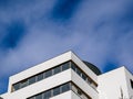 Top view  of a new, modern  apartment building with blue sky Royalty Free Stock Photo