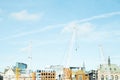Top view - new and old buildings in London Royalty Free Stock Photo