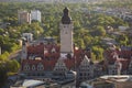 Top view of new town hall in Leipzig, Germany Royalty Free Stock Photo