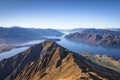 Top view from New Zealand`s Roys Peak