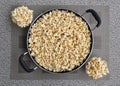Top view of newly cooked popcorn Royalty Free Stock Photo