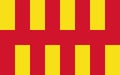 Top view of Northumberland county, UK flag. County of united kingdom of great Britain, England. no flagpole. Plane design, layout Royalty Free Stock Photo