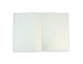 Top view notebook on white background