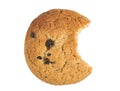 Top view oatmeal cookie with raisins Royalty Free Stock Photo