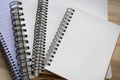 Clear notebooks collection with spiral Royalty Free Stock Photo
