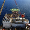 Top View of Offshore Drilling Rig Royalty Free Stock Photo